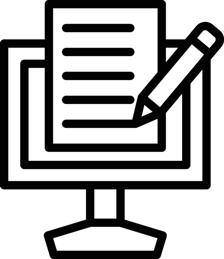 Content Writing line icon design vector