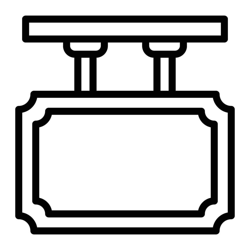 Mounted Wall Sign Line Icon Design vector