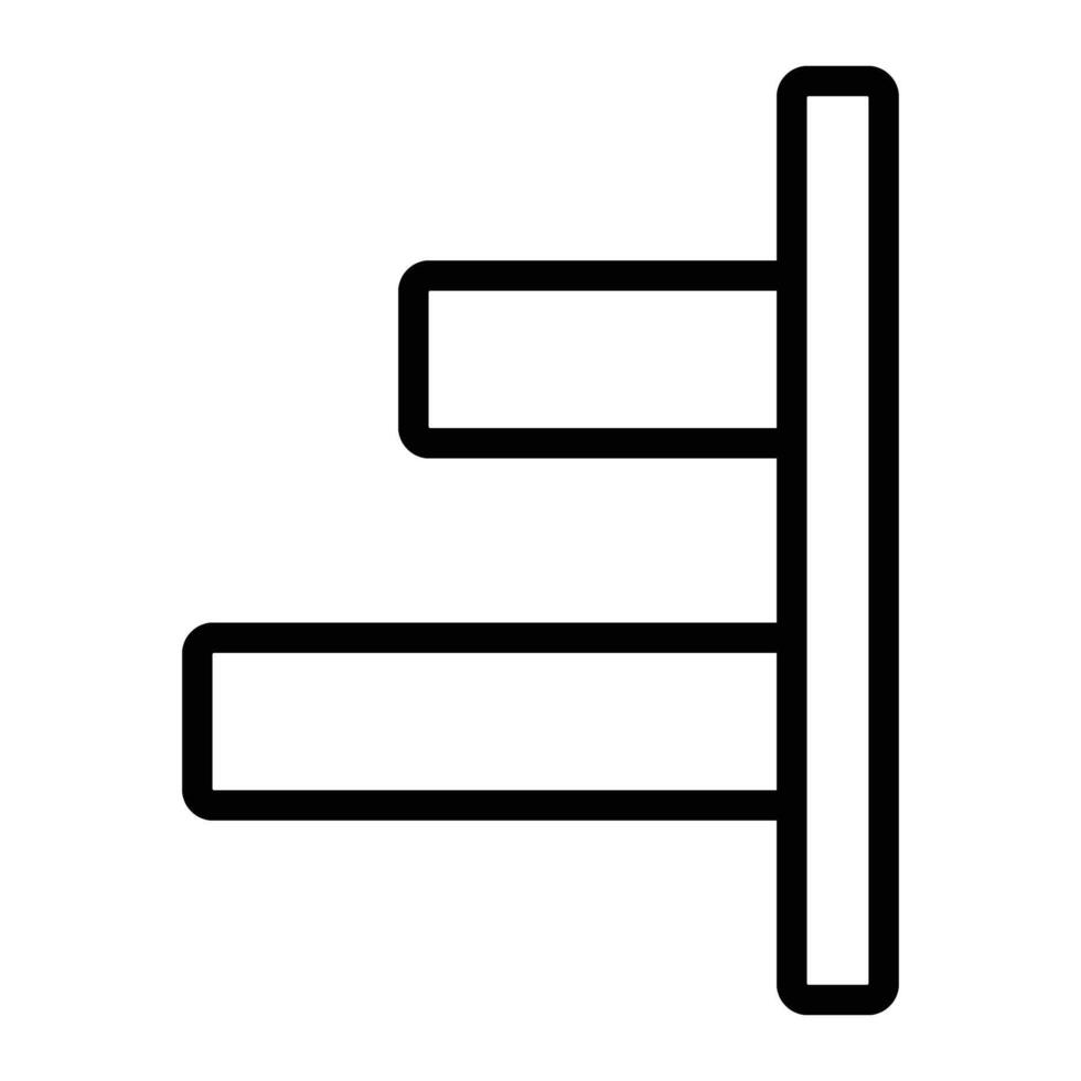 Horizontal Right Align Line Icon Design vector