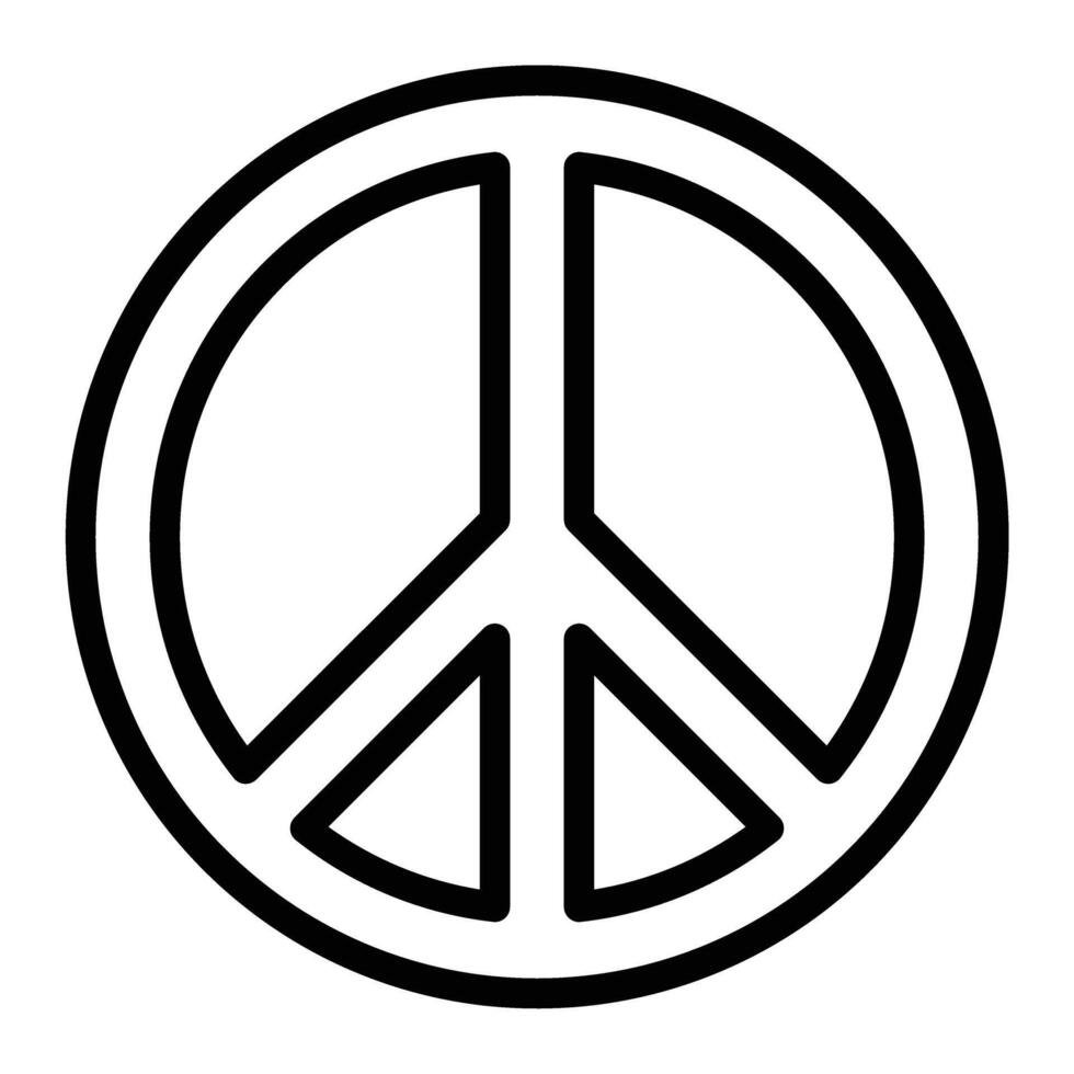 Peace Line Icon Design vector