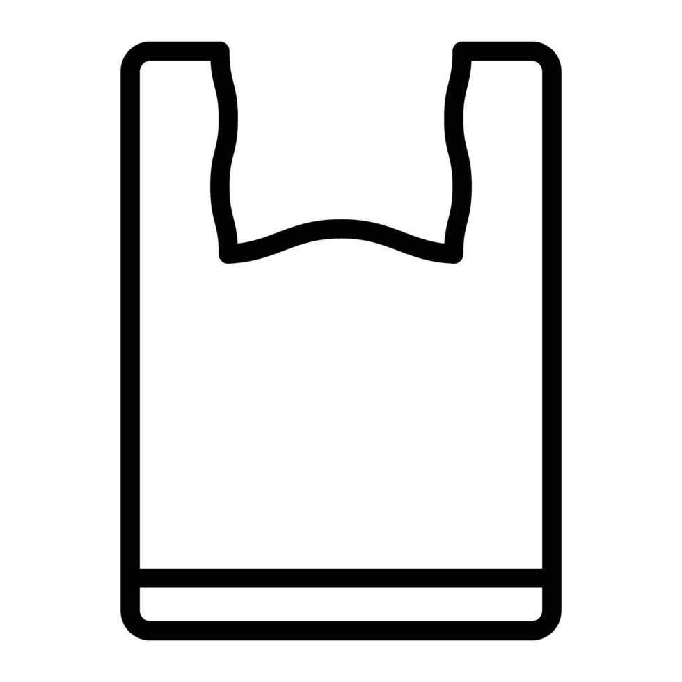 Plastic Bag Line Icon Design vector