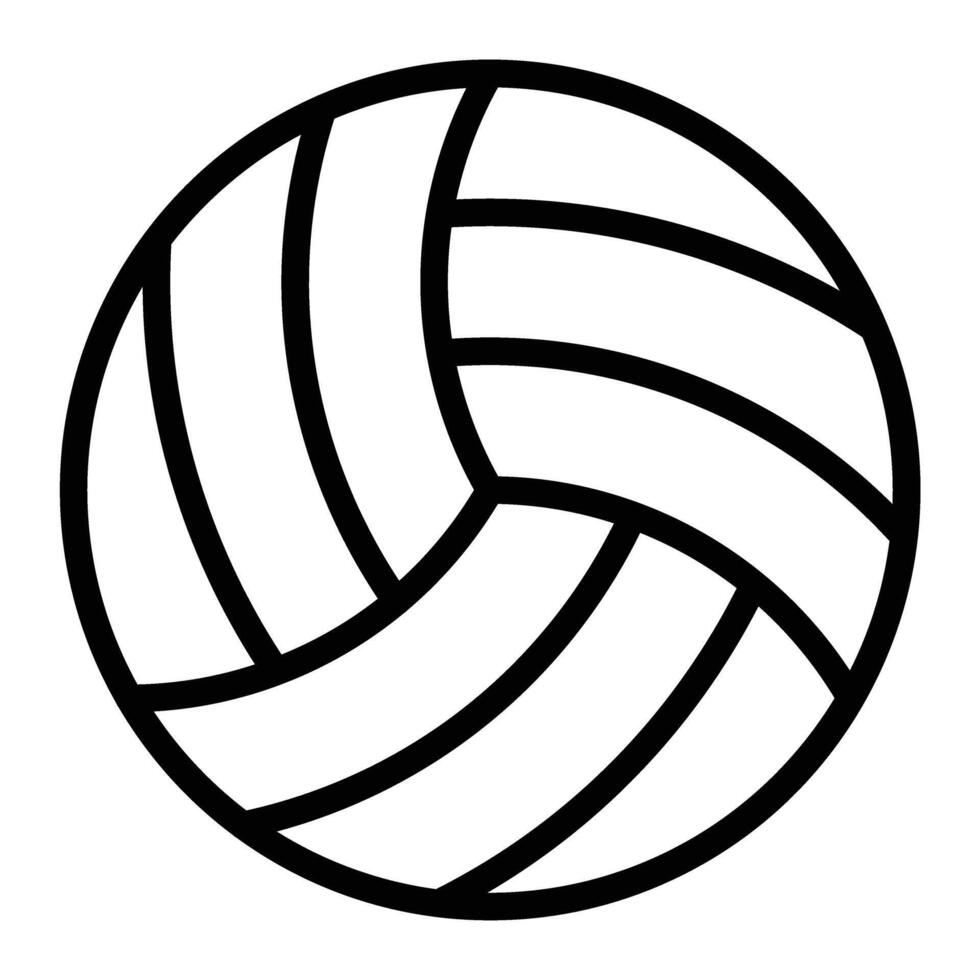 Volleyball Line Icon Design vector