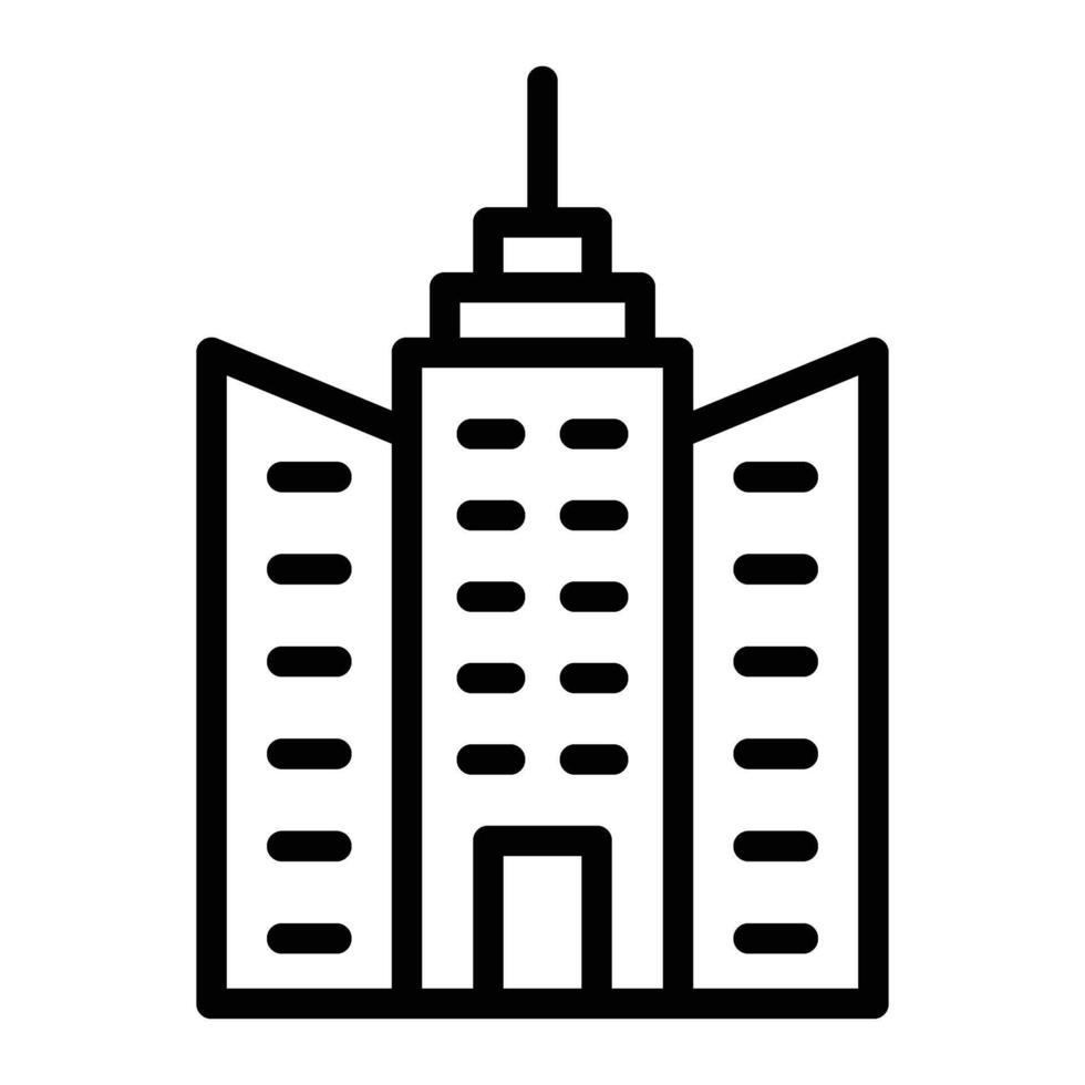 Skyscrapers Line Icon Design vector