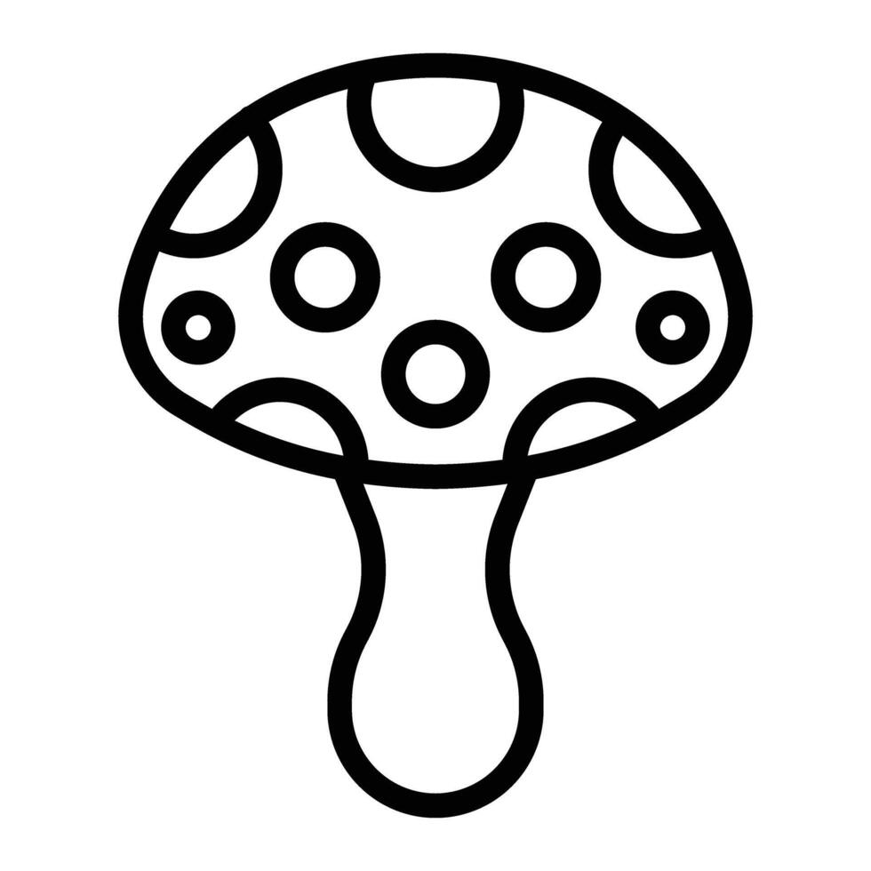 Mushroom Line Icon Design vector