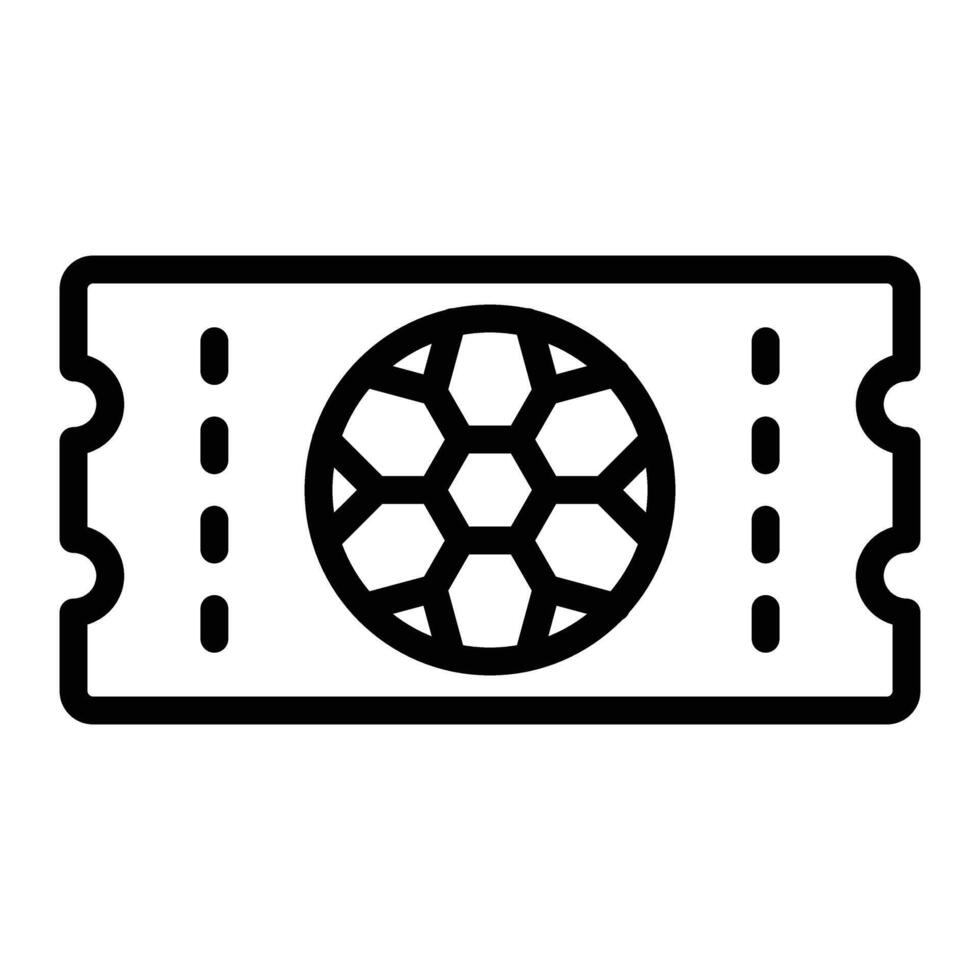 Football Ticket Line Icon Design For Personal And Commercial Use vector