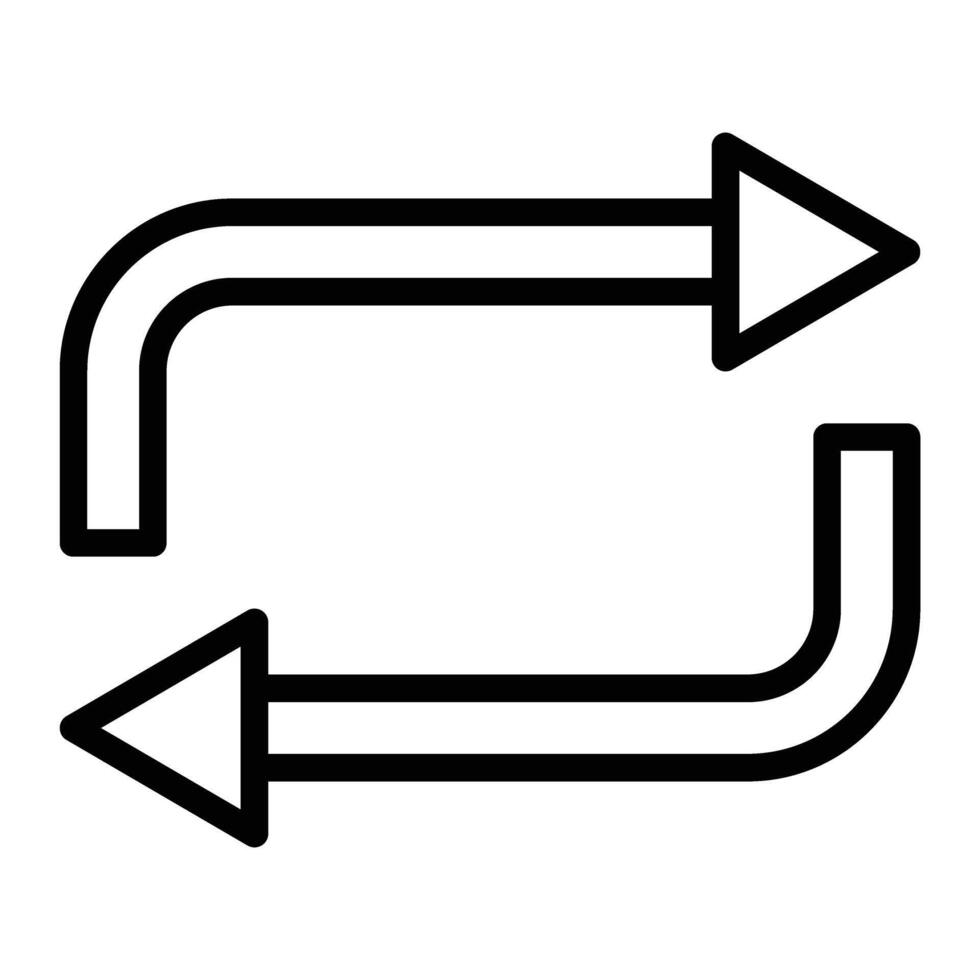 Repeat Line Icon Design vector