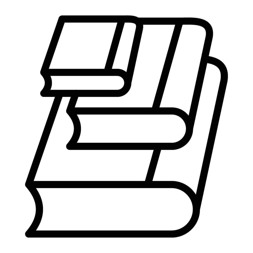 Book Stack Line Icon Design vector