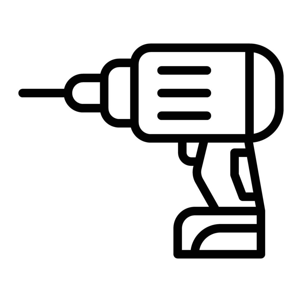 Drill Line Icon Design vector