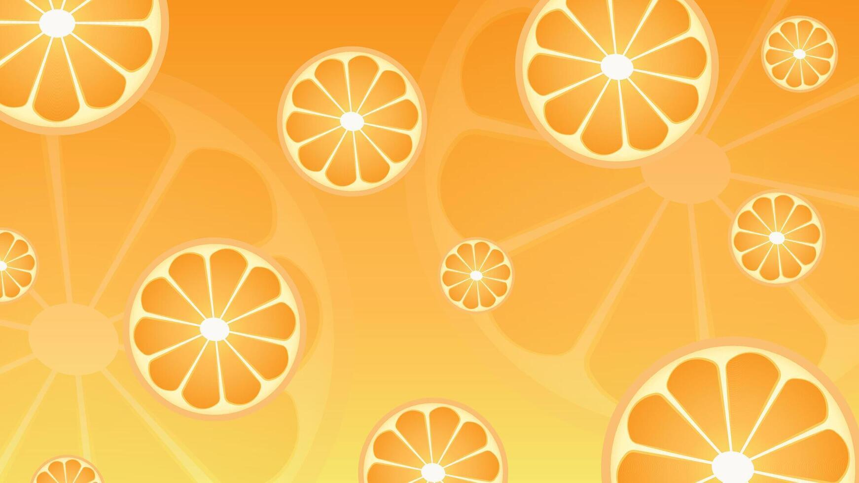 Floating background image of orange slices 01 vector