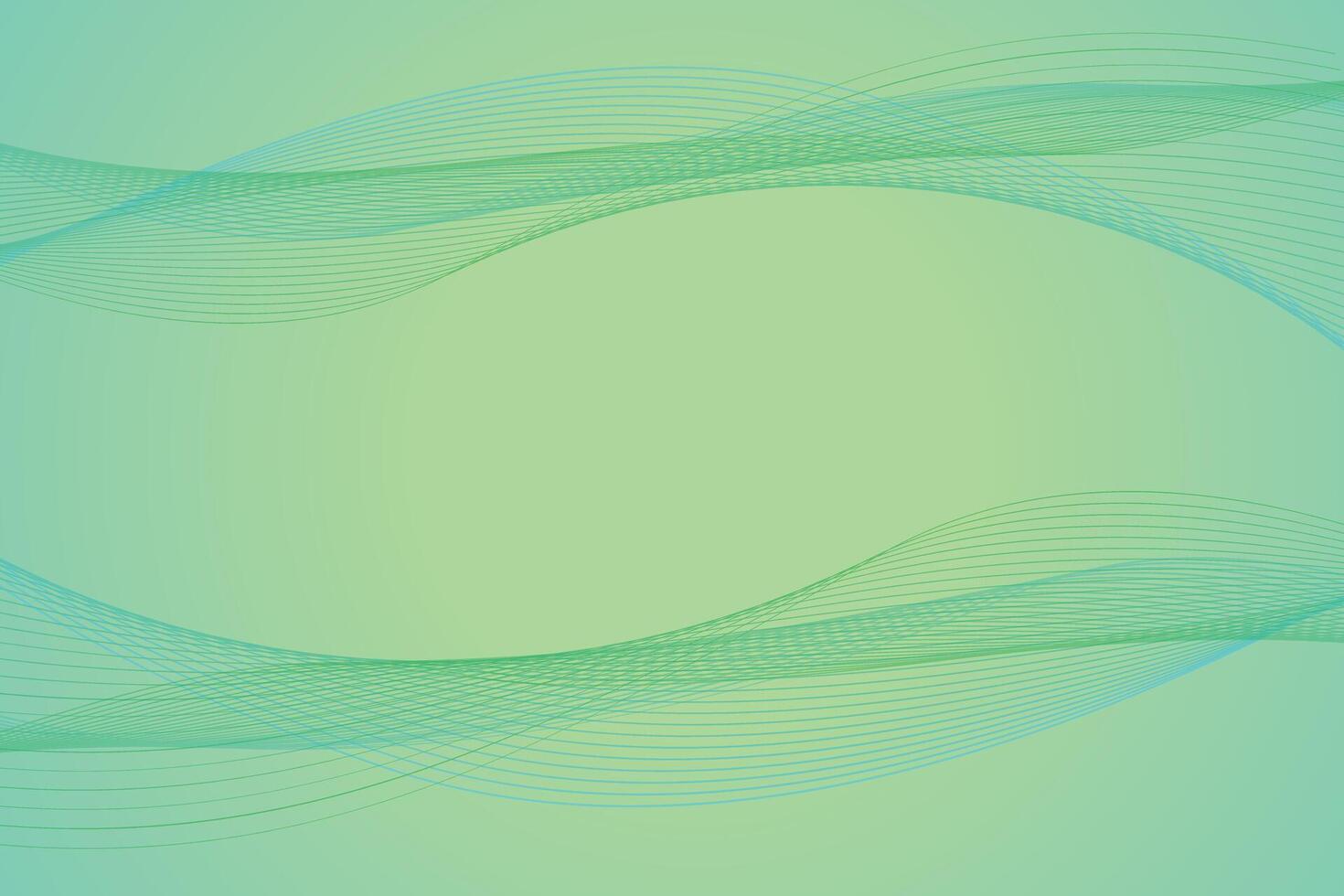 Abstract background in green tones with abstract waves. vector