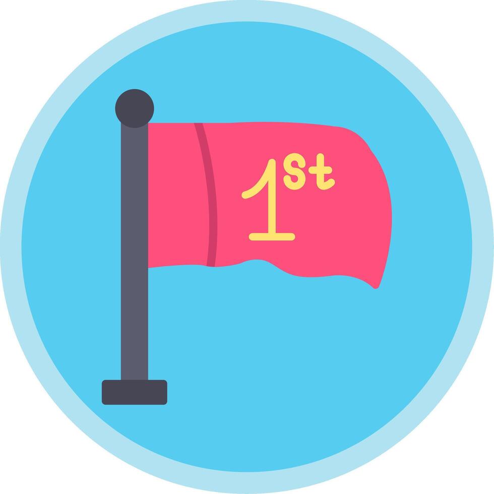 Flag Flat Multi Circle Icon vector