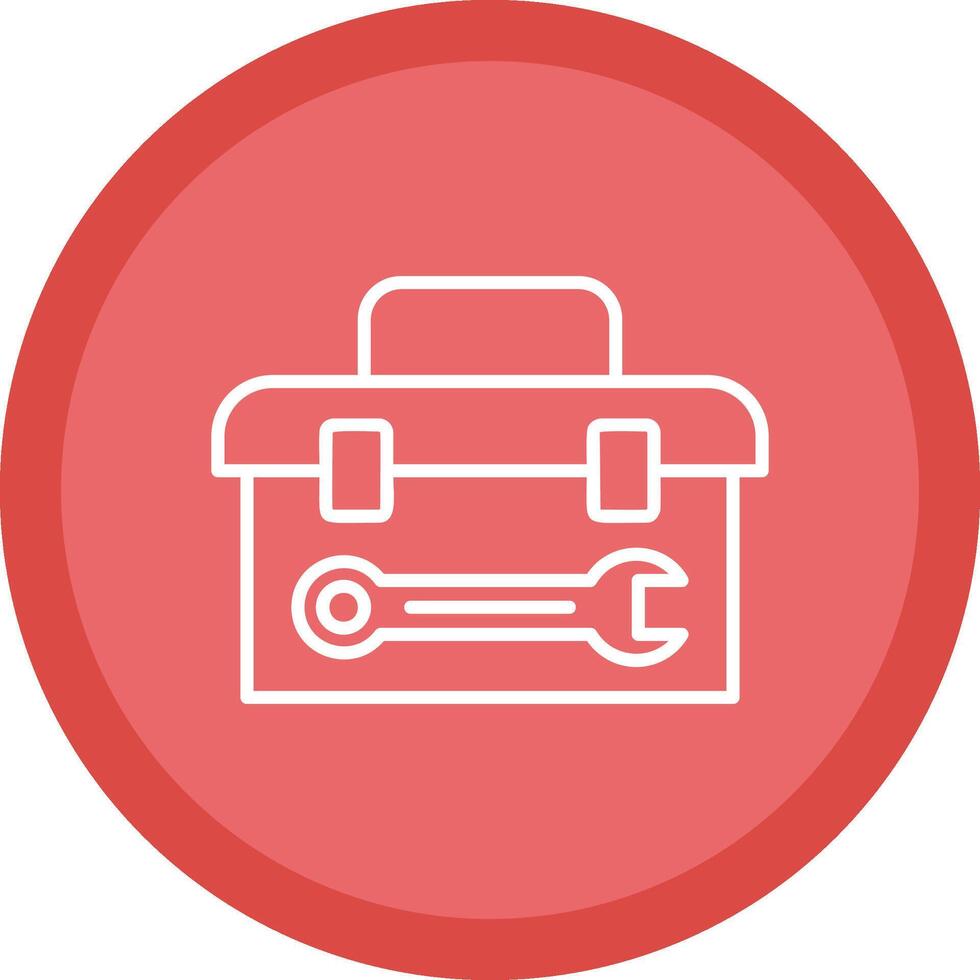 Tool Box Line Multi Circle Icon vector