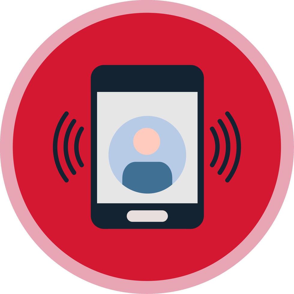 Call Flat Multi Circle Icon vector