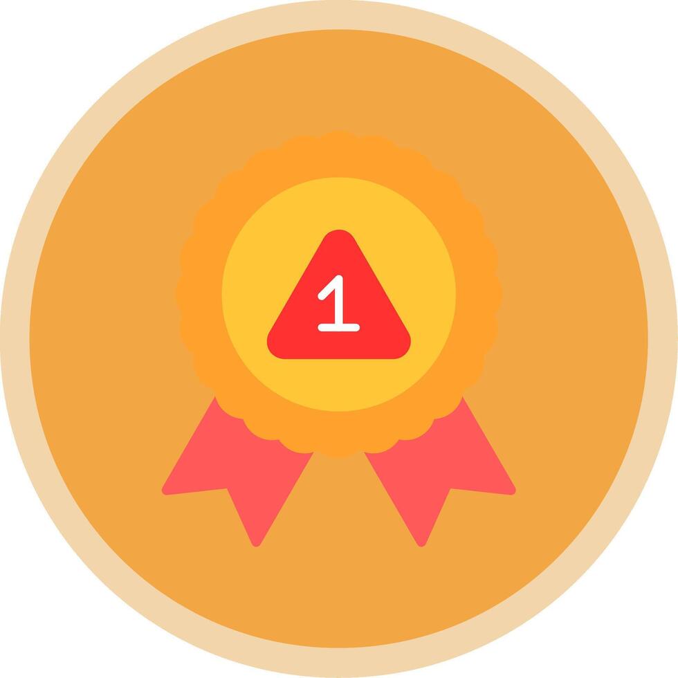 Award Flat Multi Circle Icon vector