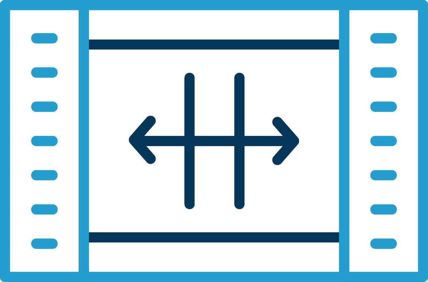 Resize Line Blue Two Color Icon vector