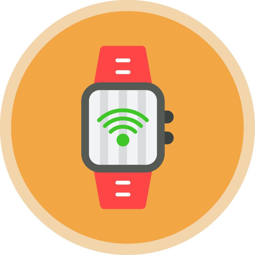 Wi-fi Flat Multi Circle Icon vector