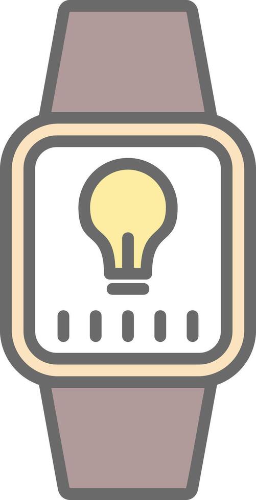 Wristwatch Line Filled Light Icon vector