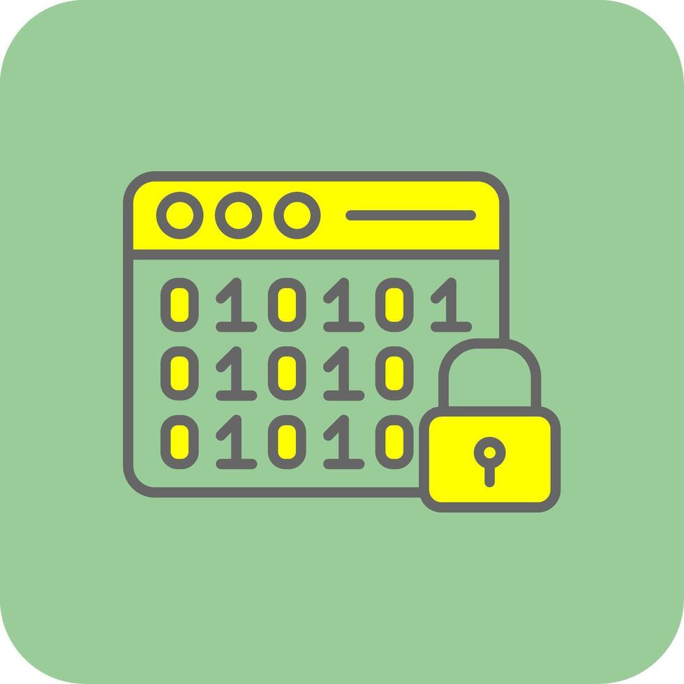 Browser Filled Yellow Icon vector