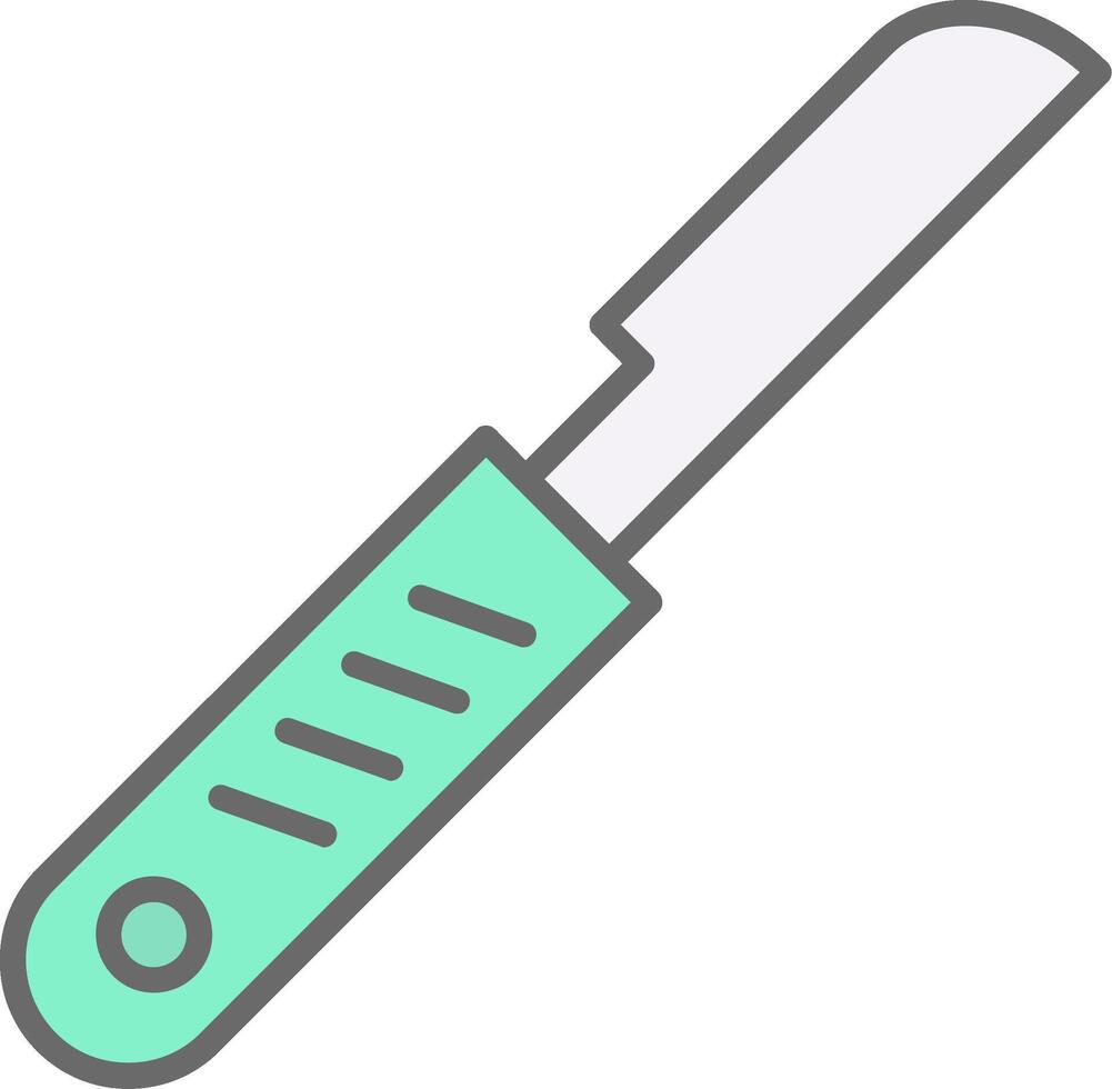 Scalpel Line Filled Light Icon vector