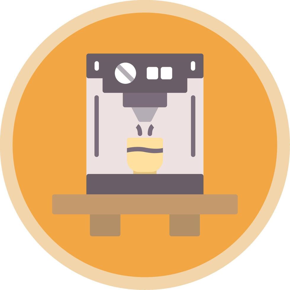 Coffee Machine Flat Multi Circle Icon vector
