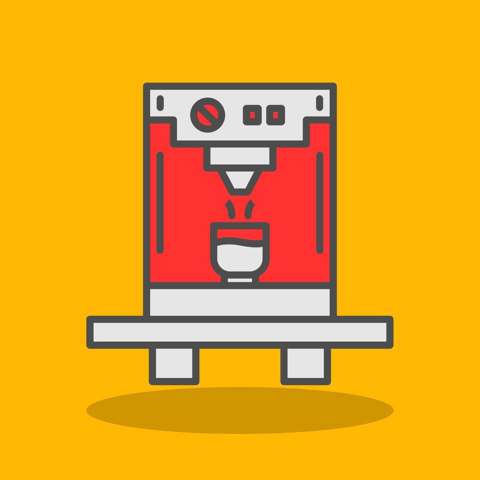 Coffee Machine Filled Shadow Icon vector