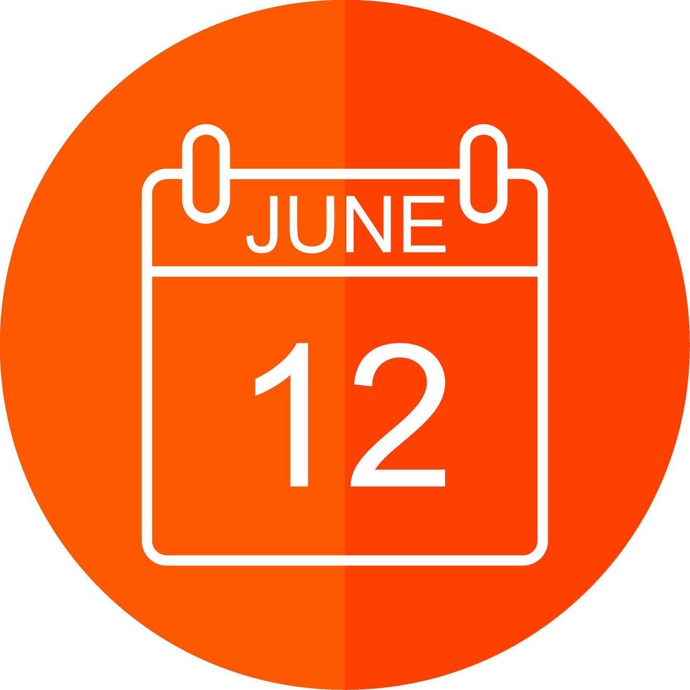 June Line Yellow White Icon vector