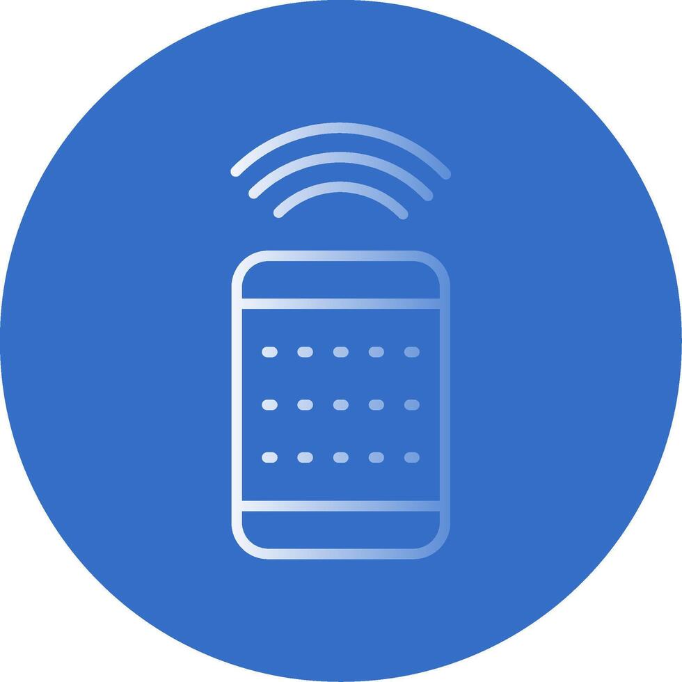 Remote Control Gradient Line Circle Icon vector