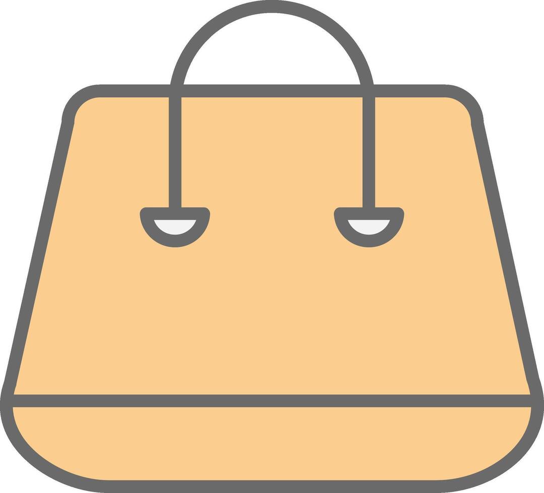 Shopping Bag Line Filled Light Icon vector