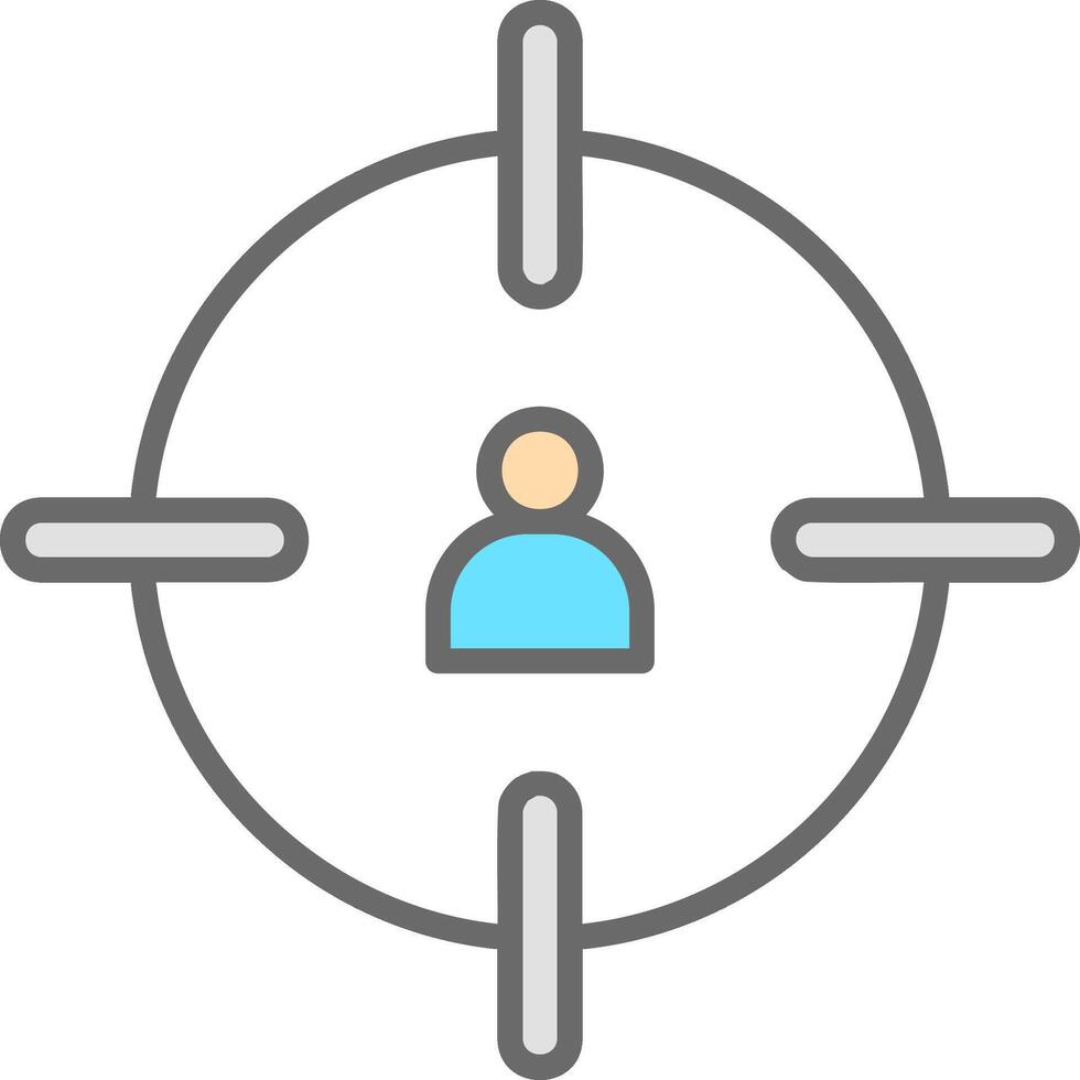 Headshot Line Filled Light Icon vector