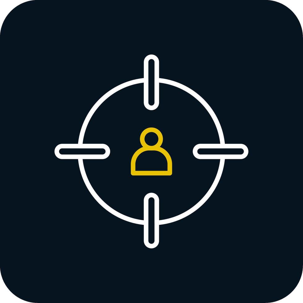 Headshot Line Red Circle Icon vector