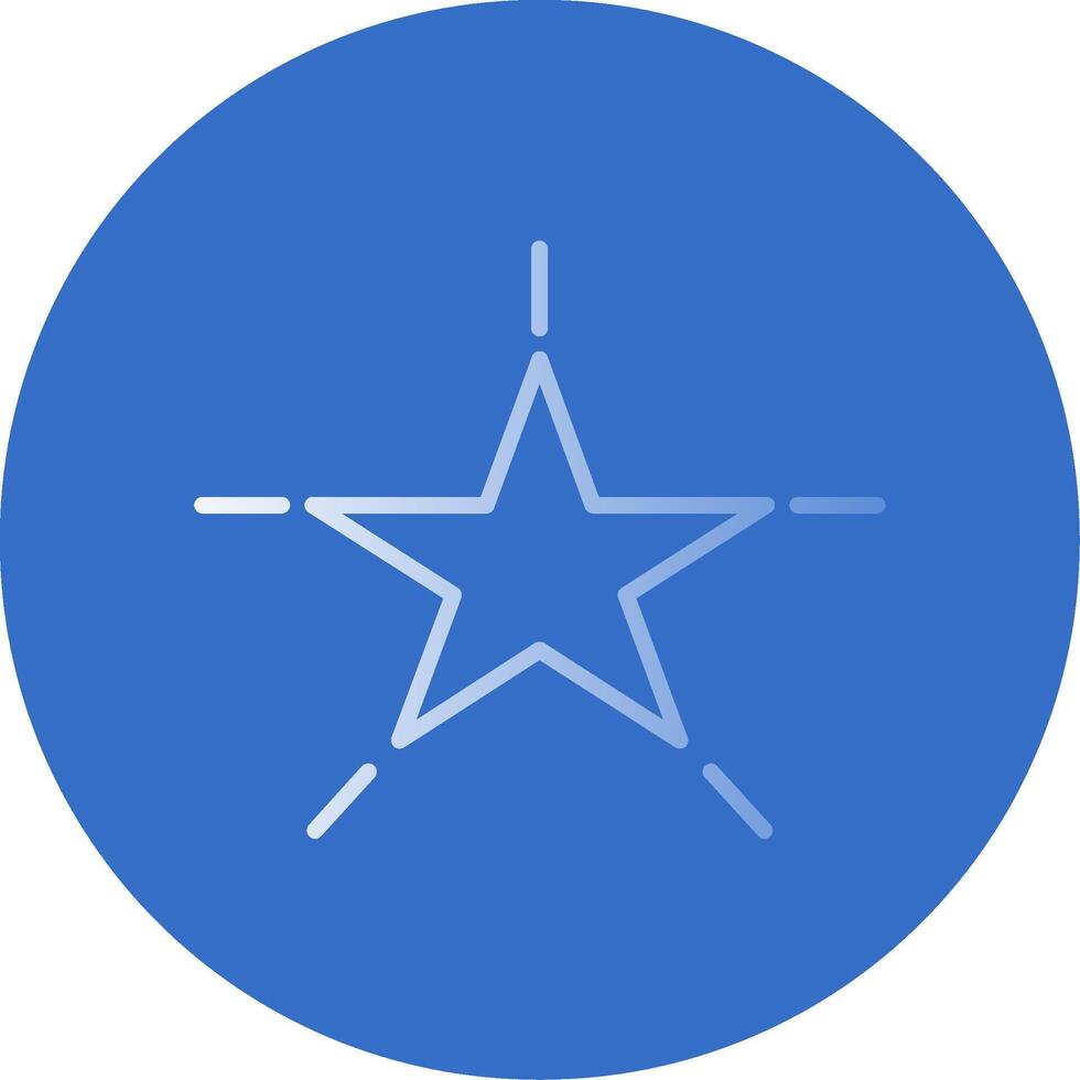 Star Flat Bubble Icon vector