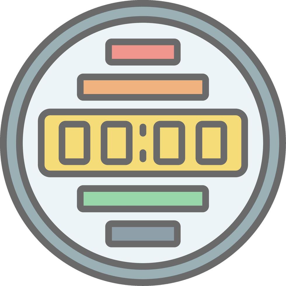 Gauge Line Filled Light Icon vector