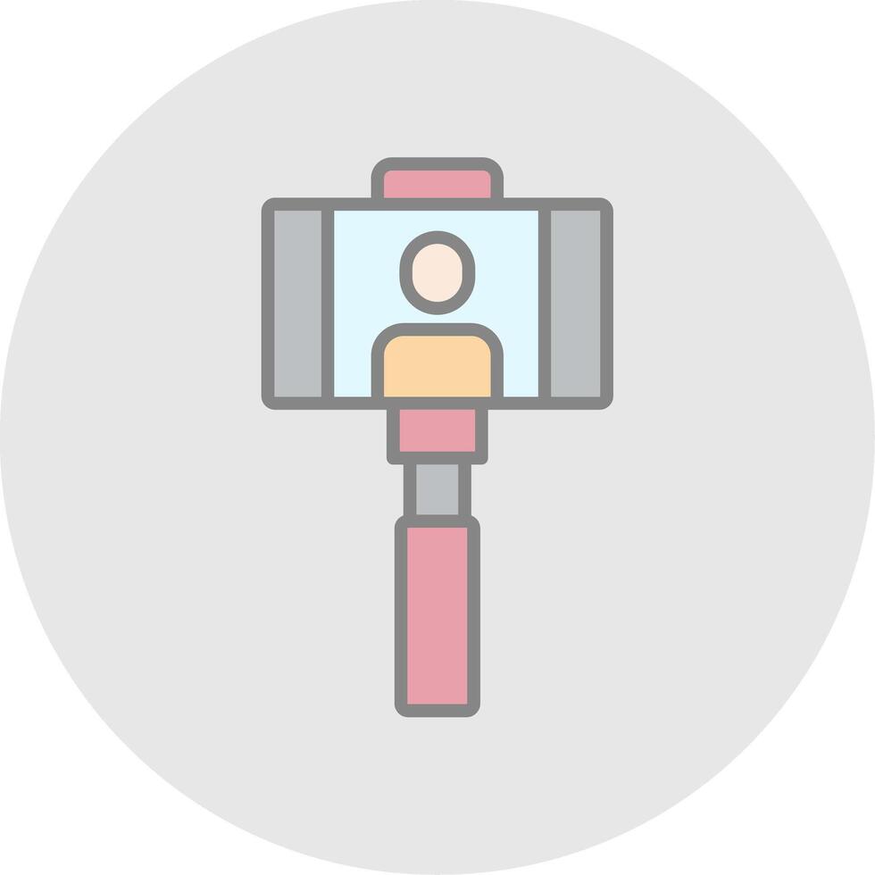 Selfies Line Filled Light Icon vector