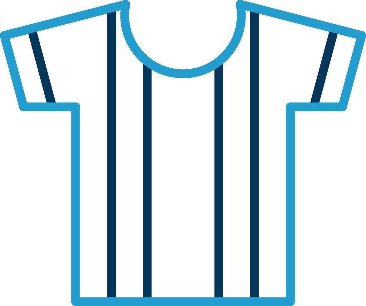 Shirt Line Blue Two Color Icon vector