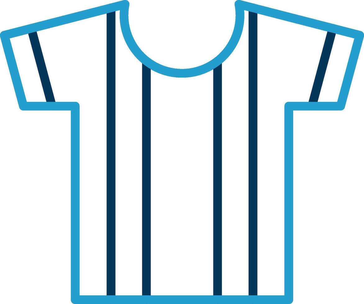 Shirt Line Blue Two Color Icon vector