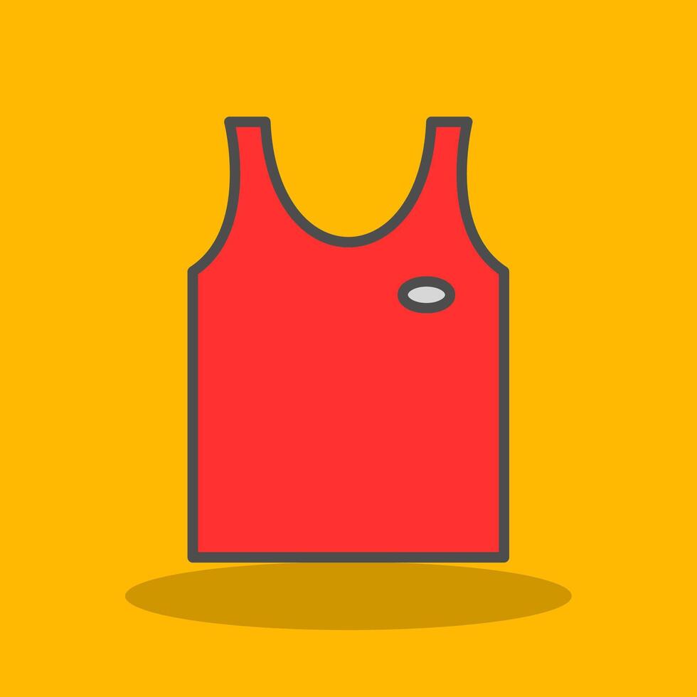 Tank Top Filled Shadow Icon vector