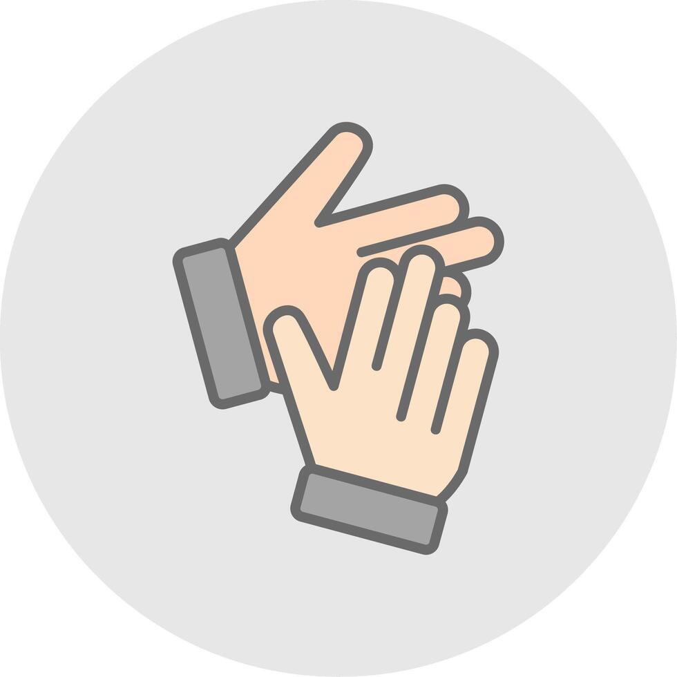 Clapping Line Filled Light Icon vector