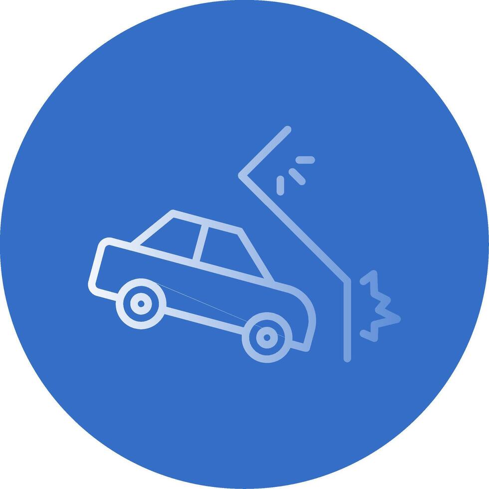 Car Crash Flat Bubble Icon vector