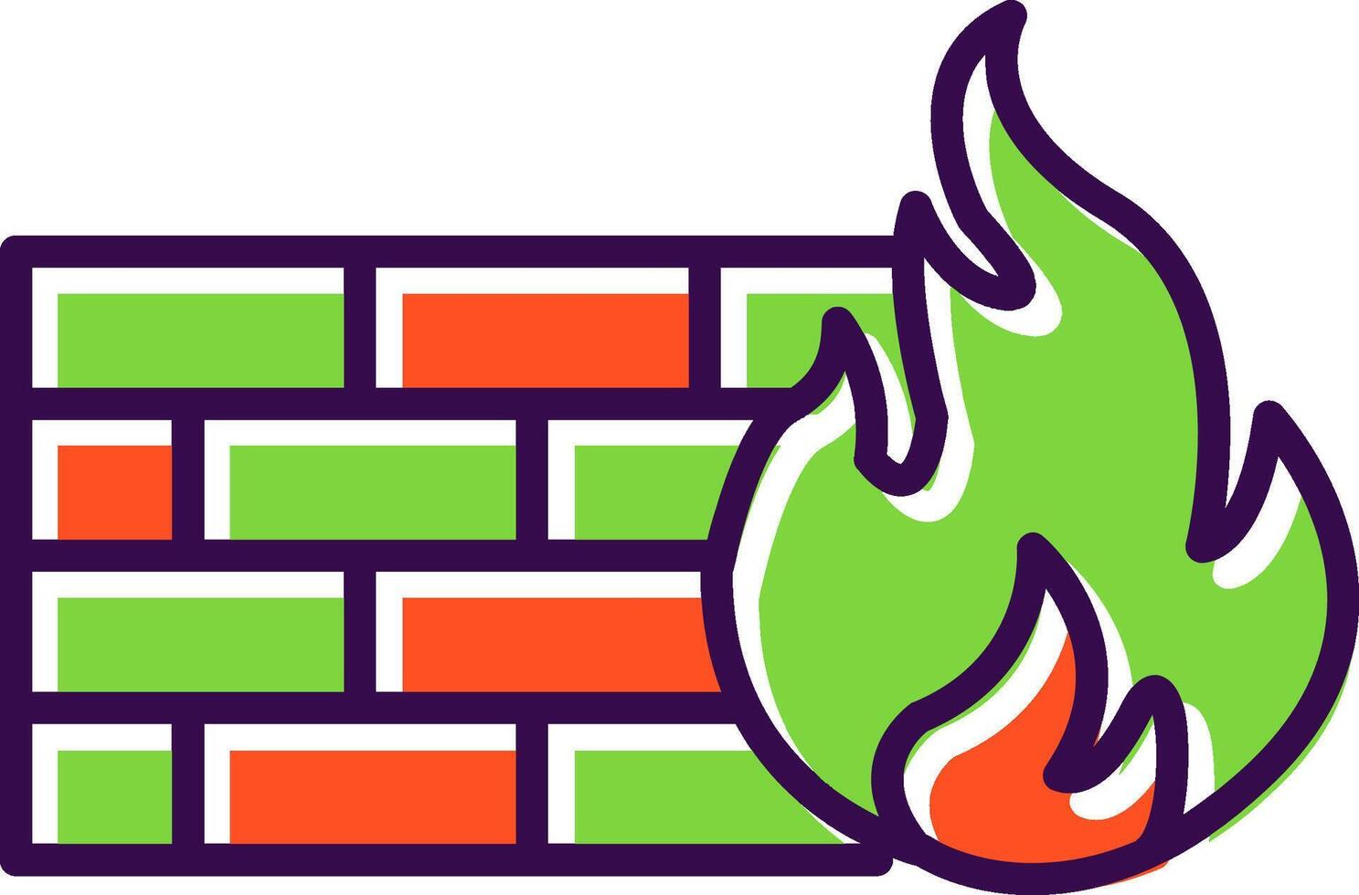 Firewall filled Design Icon vector