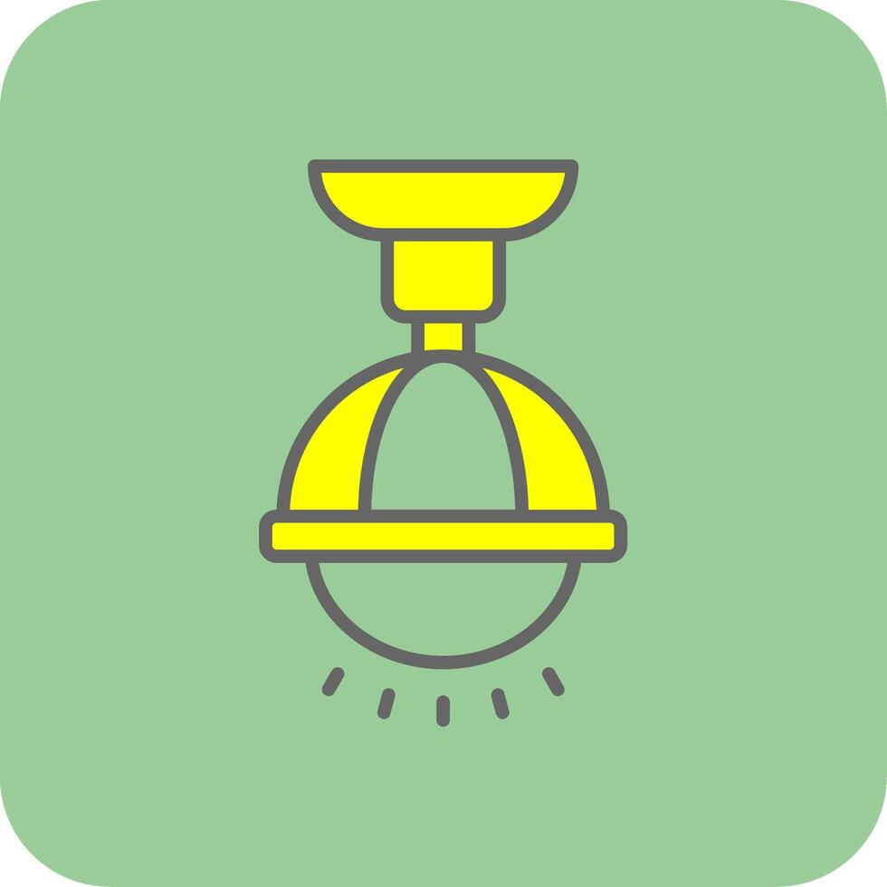 Lamp Filled Yellow Icon vector