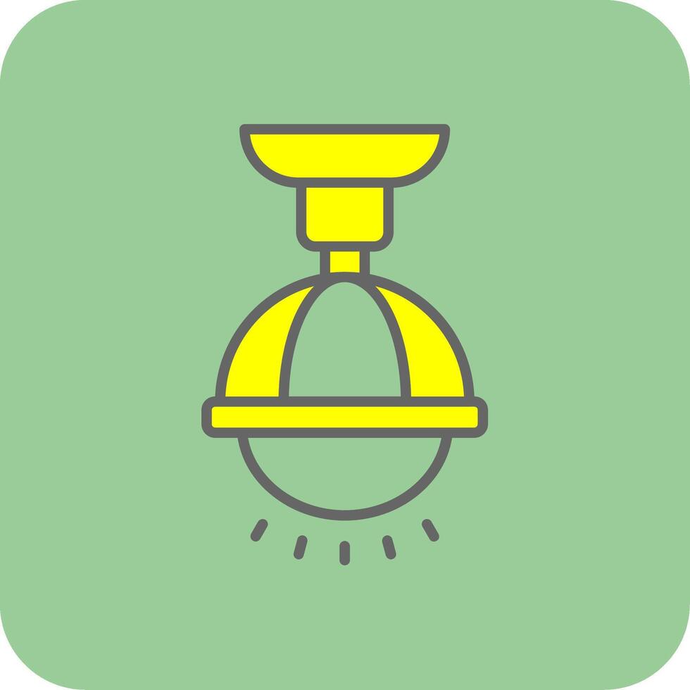 Lamp Filled Yellow Icon vector