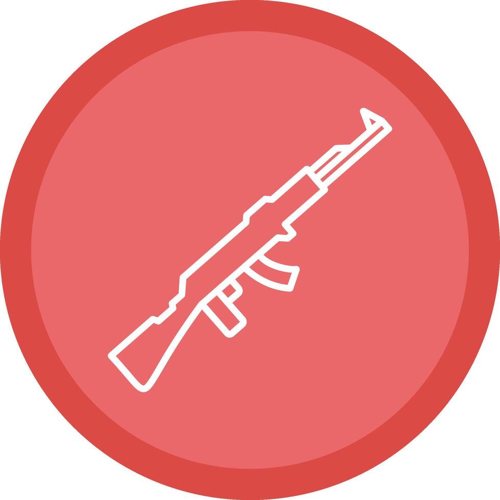 pistola línea multi circulo icono vector