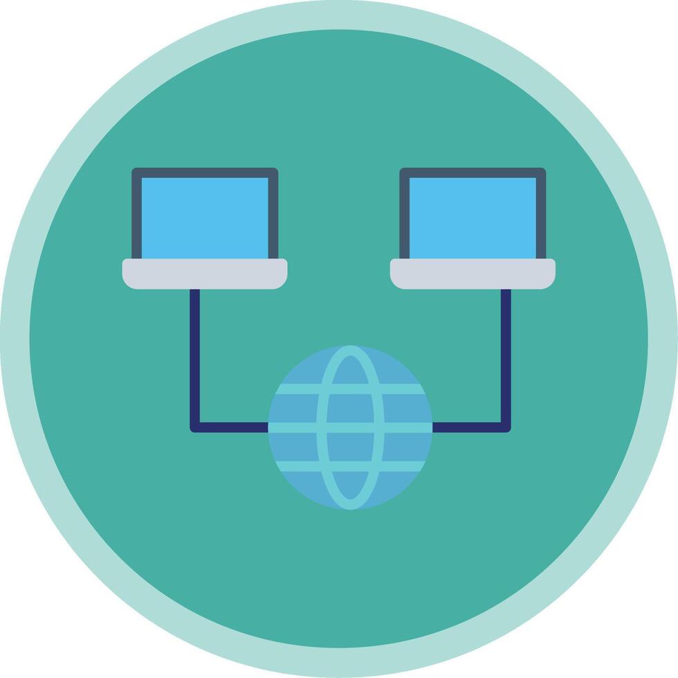 Network Flat Multi Circle Icon vector