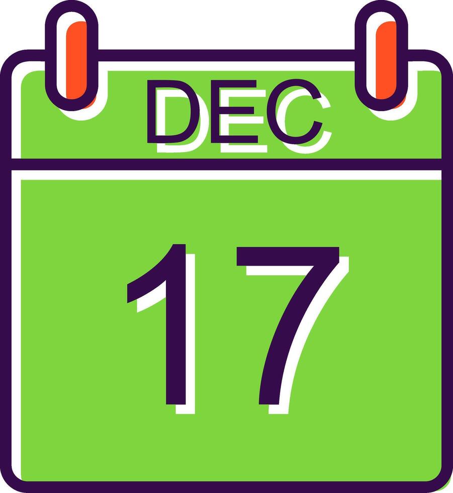 December filled Design Icon vector