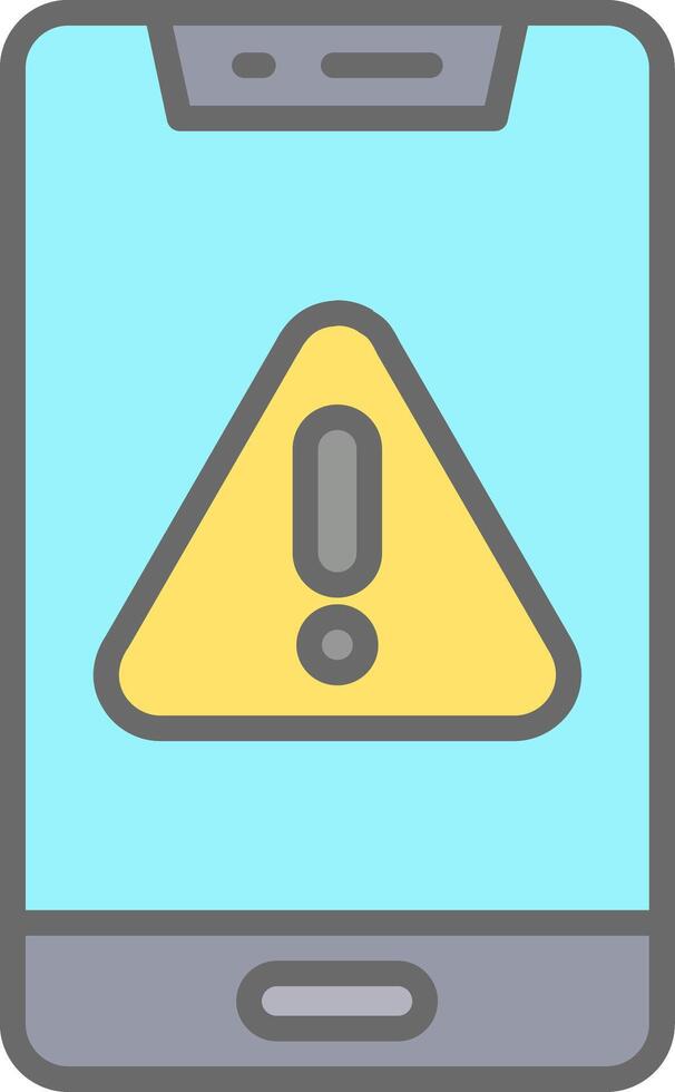 Mobile Line Filled Light Icon vector