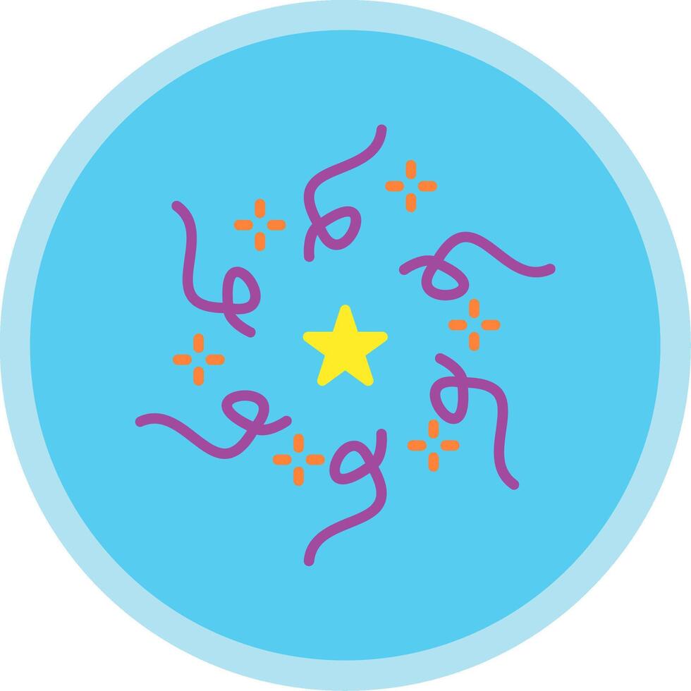 Firework Flat Multi Circle Icon vector