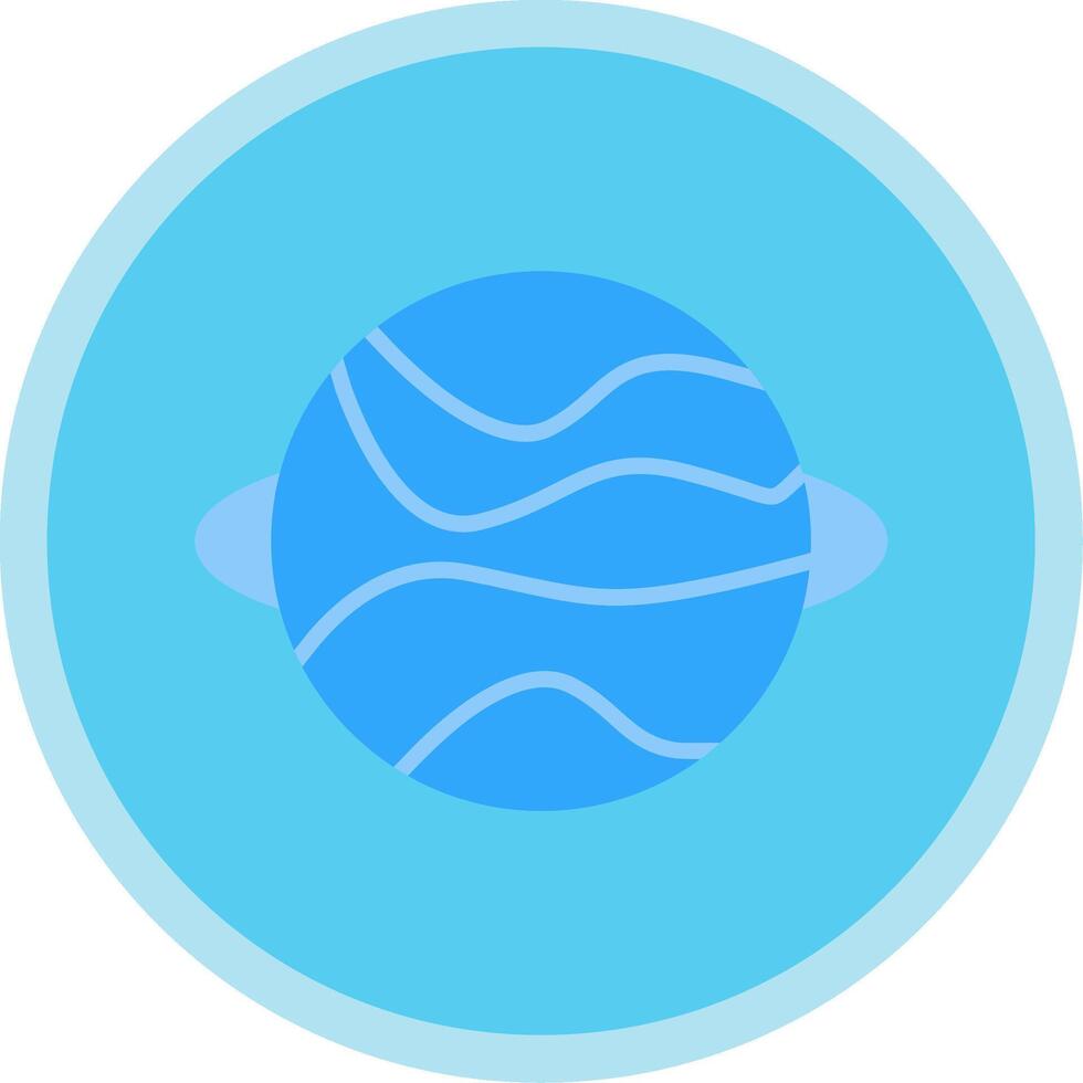 Planet Flat Multi Circle Icon vector