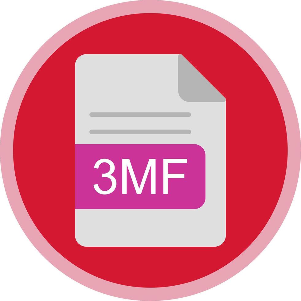 3MF File Format Flat Multi Circle Icon vector