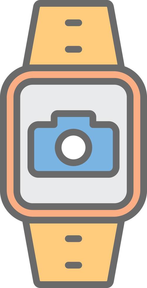 Camera Line Filled Light Icon vector