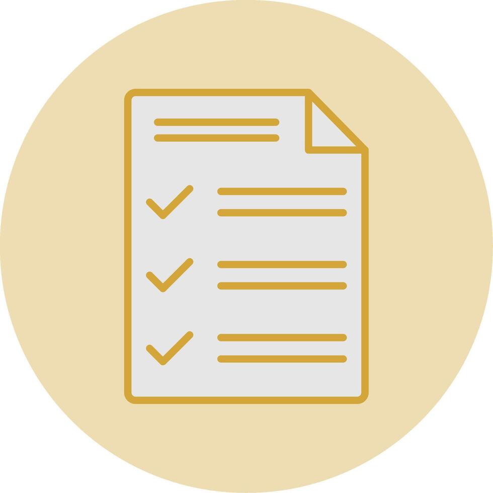 Customs Declaration Line Yellow Circle Icon vector
